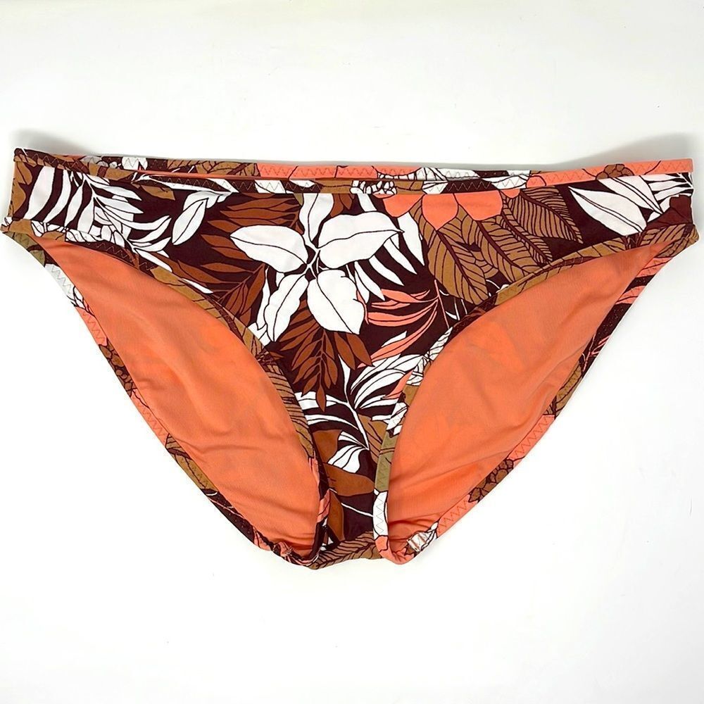 Aerie NWOT Floral Leaf Print Bikini Bottom, size XL